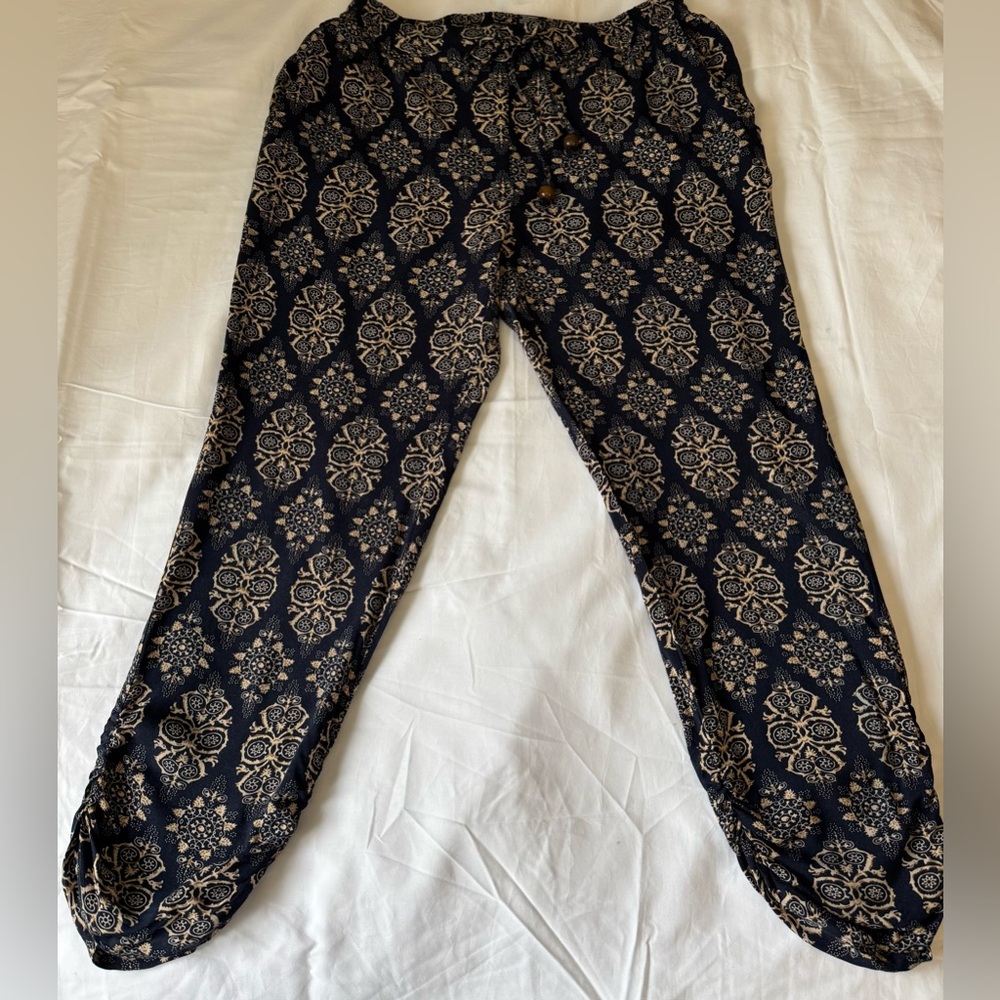 EUC Zac & Rachel Women Blue Casual Pants Sz S